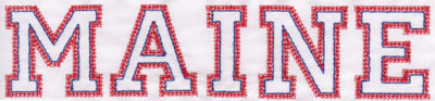 Embroidery Design: Maine Name1.81" x 7.98"