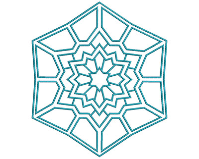 Embroidery Design: Mandalas Vol 2 Design 5 6.51w X 7.52h