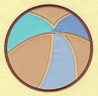 Embroidery Design: Beach Ball appliques 4.80w X 4.80h