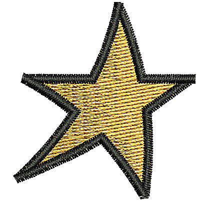 Embroidery Design: Star 1.50w X 1.63h