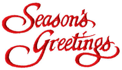 Embroidery Design: Season's Greetings4.18" x 2.39"