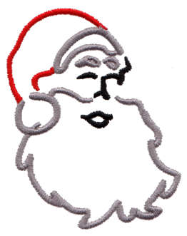 Embroidery Design: Stylized Santa2.37" x 2.98"