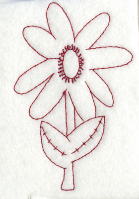 Embroidery Design: Snickerdoodle Flower2.54" x 3.91"