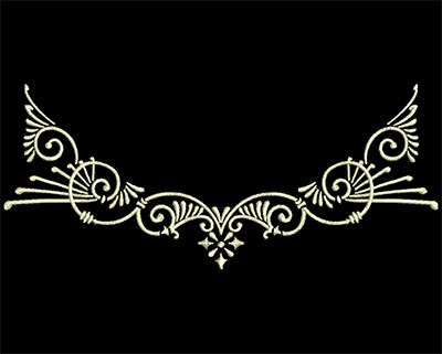 Embroidery Design: Fancy Elements 2 Design 5 6.91w X 2.94h