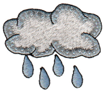 Embroidery Design: Rain Cloud2.27" x 2.03"