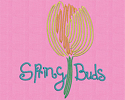 Embroidery Design: Tulip 5.06w X 5.69h