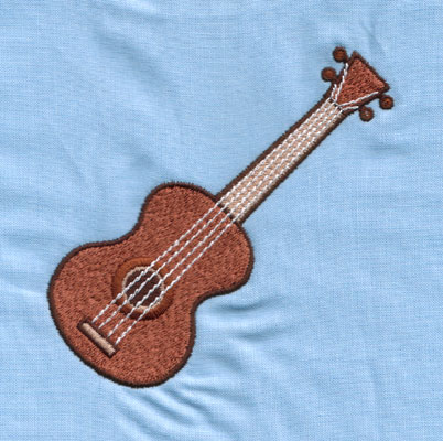 Embroidery Design: Ukelele (large)3.94" x 3.99"