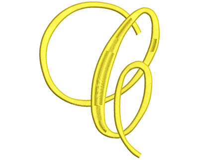 Embroidery Design: Script Initial C 4.50w X 5.81h