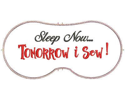 Embroidery Design: Sleep Now  7.07w X 3.39h