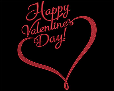 Embroidery Design: Happy Valentine's Day Heart 6.93w X 7.85h