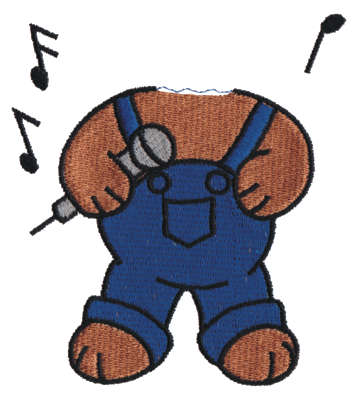 Embroidery Design: Singer Bear Body3.63" x 4.06"