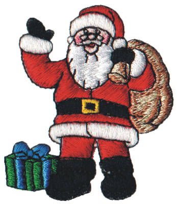 Embroidery Design: Snow Globe Santa2.30" x 2.61"