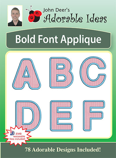 Embroidery Design: Bold Font Applique