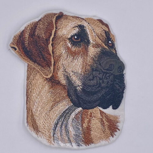 great dane embroidery design