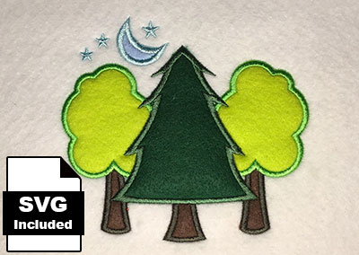 trees applique embroidery designs