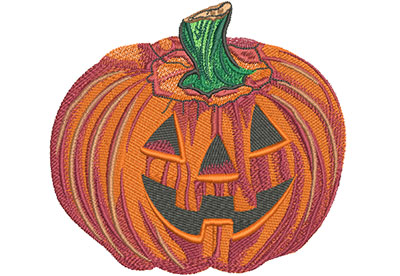 jack o lantern embroidery design