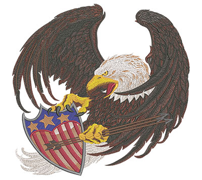 screaming eagle embroidery design