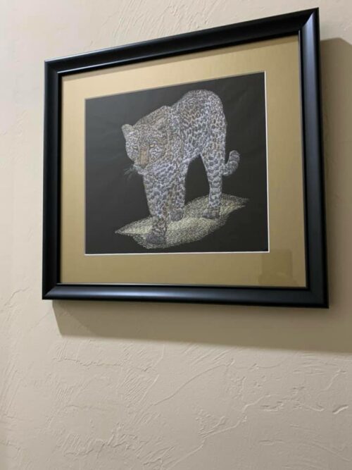 Leopard framed