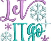 Let It Go TP embroidery design