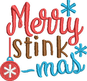 Merry Stinkmas TP embroidery design