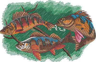 perch embroidery design