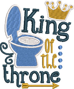 king of the throne embroidery design