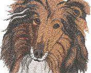 collie embroidery design