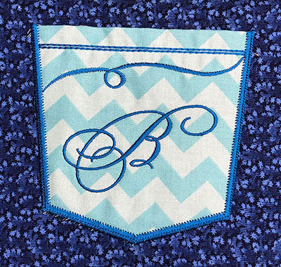 fashion pocket with monogram