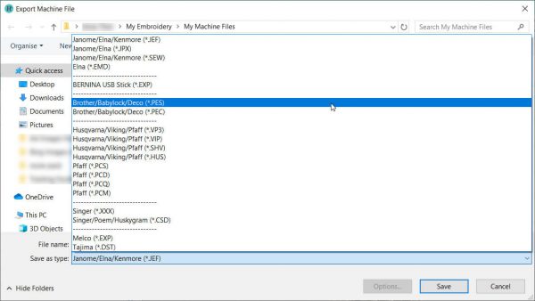 machine file formats