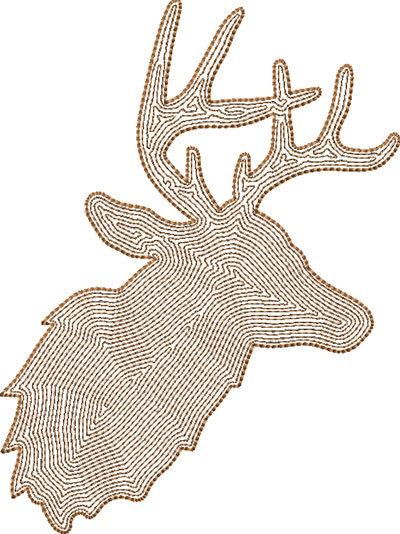 deer embroidery design