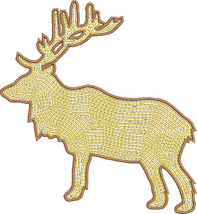 deer embroidery design