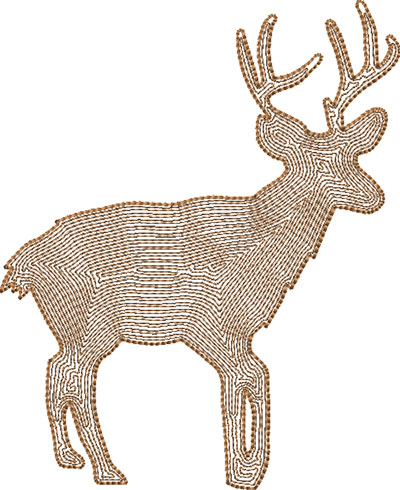 deer embroidery design