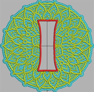 mandala terrycloth monogram embroidery design