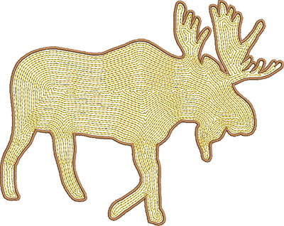 moose embroidery design