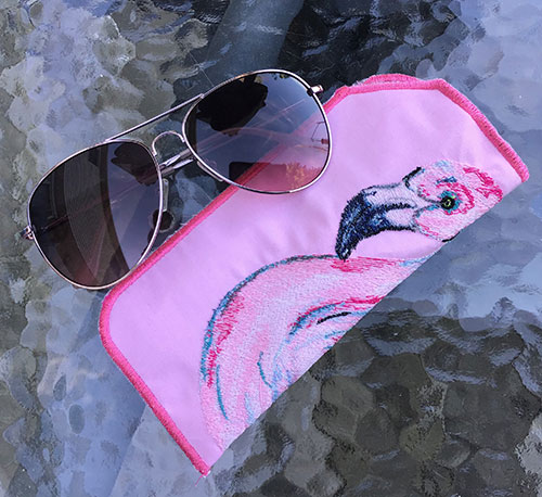 flamingo sunglass case