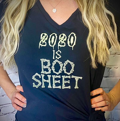 2020 is boo sheet embroidery design