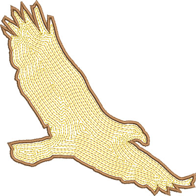 bird in flight outline embroidery design