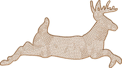 deer outline embroidery design