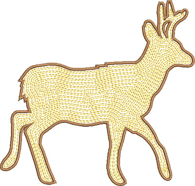 deer outline embroidery design