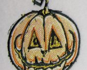 pumpkin mylar embroidery design