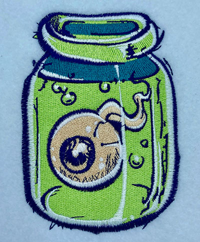 eye jar embroidery design