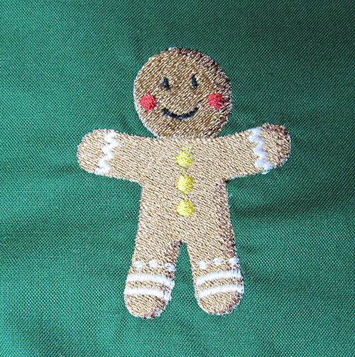 gingerbread embroidery ornament