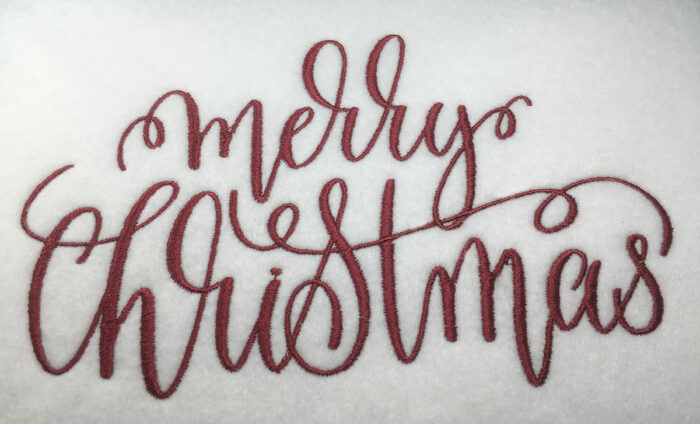 Merry Christmas embroidery design