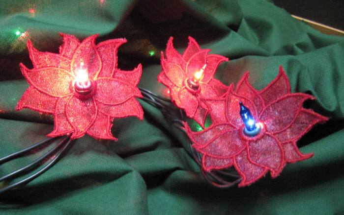 poinsettia string lights