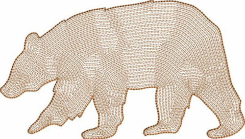 bear embroidery design