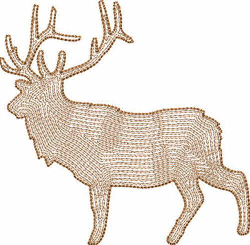 deer embroidery design