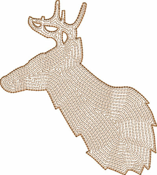 deer embroidery design