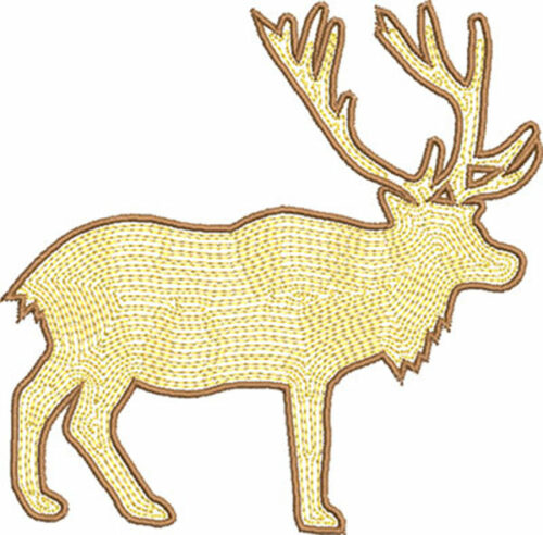 deer embroidery design