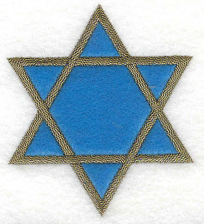 star of david applique embroidery design