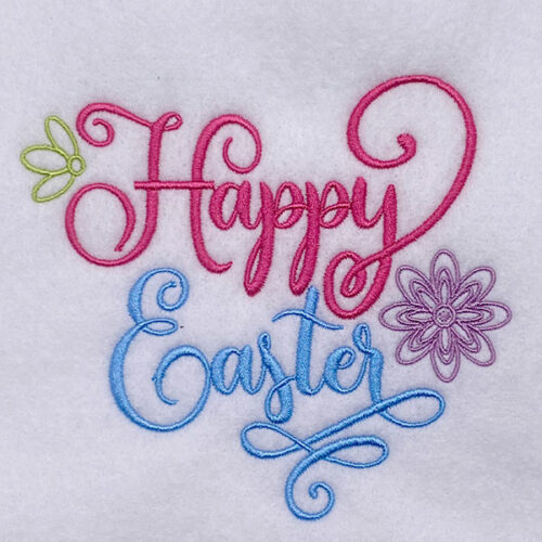 Happy Easter embroidery design